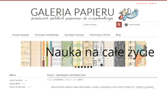 Desktop Screenshot of galeriapapieru.com.pl